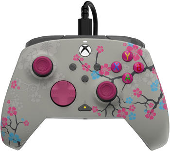 PDP Rematch Xbox Series X|S & PC Advanced Wired Controller GLOW Cherry Blossom