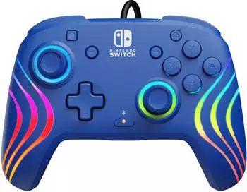 PDP Switch Afterglow Wave Blue Wired Controller