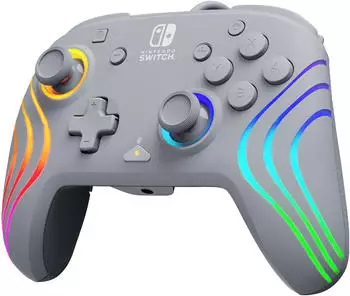 PDP Nintendo Switch Afterglow Wave Grey Wired Controller – Ergonomisches Design und präzise Steuerung