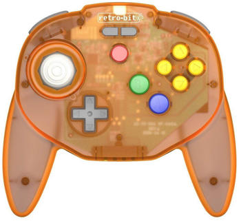 Retro Bit Tribute64 Wireless Controller Nintendo Switch Orange Hawk