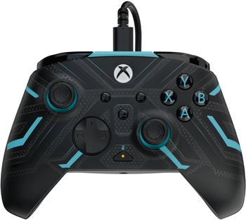 PDP Rematch Xbox Series X|S & PC Advanced Wired Controller GLOW Titan Steel