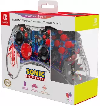 PDP Nintendo Switch REALMz Wireless Controller - Sonic: Shadow Space Colony ARK – PDP REALMz Wireless Controller – Sonic Edition mit Xbox-Layout für Switch