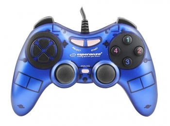 Esperanza Fighter USB Gamepad blau