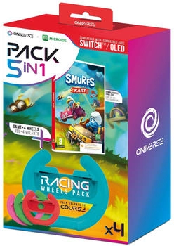 Oniverse Nintendo Switch Racing Wheels Pack x4 + Smurfs Kart
