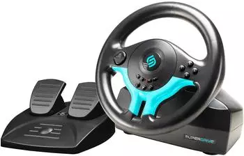 Subsonic Superdrive SV250-S Lenkrad Switch 2 / Switch Racing Wheel. 180° Drehung, mit Pedalen und Schaltwippen Blue Edition