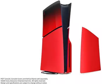 Sony PS5 Slim Konsolenabdeckung Techno Red