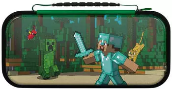 PDP Nintendo Switch Travel Case Plus GLOW - Minecraft Forest Battle