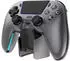 Deltaco Metallic Spray-Painted PS5 Wireless Controller with Charging Dock Grey