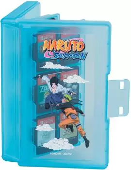 Konix Naruto Shippuden Schutz- und Transportbox für Nintendo Switch 2-Spielkassetten Kunststoff 24 Fächer Naruto- und Sasuke-Motiv