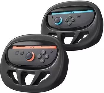 Spigen Joy-Con Controller Handle NS101 Lenkrad Kompatibel mit Nintendo Switch 2 Joy-Con (2025) 2 St&uuml;ck Schwarz
