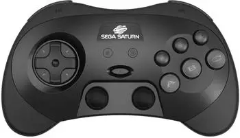 Retro Bit PRO Black Wireless Controller Sega Saturn