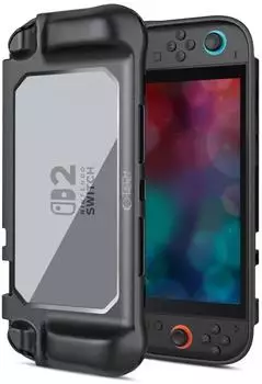 Tech-Protect Case f&uuml;r Nintendo Switch 2 Schwarz Transparent