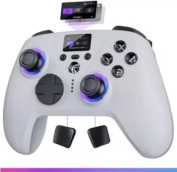 Oniverse NSW2 WIRELESS CONTROLLER SCREEN AURA RADIANT WHITE Wireless Controller Nintendo Switch 2