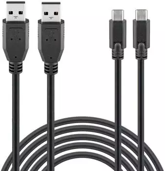 Wicked Chili Play & Charge USB-C Ladekabel 3A, 300cm, 2er-Pack (844158)