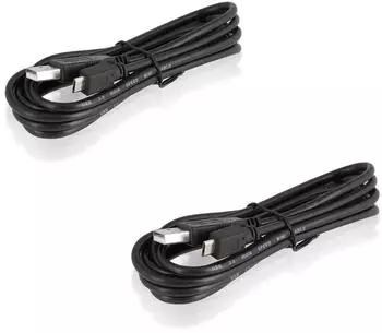 Wicked Chili Ladekabel für PS4 Controller Micro-USB, 2er-Pack, 1,8m, schwarz (843700)
