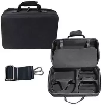 Wigento PS5 Slim Doppel-Layer Tragetasche mit Kopfhörerfach, schwarz (PS-8)