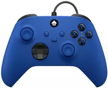 Wigento Kabelgebundener Gaming Controller Xbox One/Series S/X/PC, Dual Vibration, 3,5mm, blau