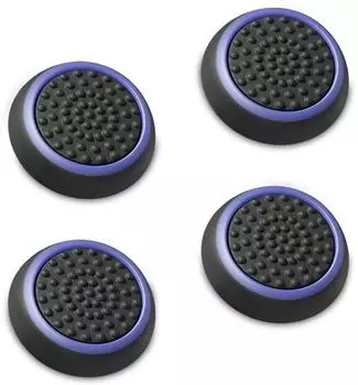 Fosmon Joystick Thumbstick Silikon-Aufsätze 4er-Pack, schwarz/blau (A1669)