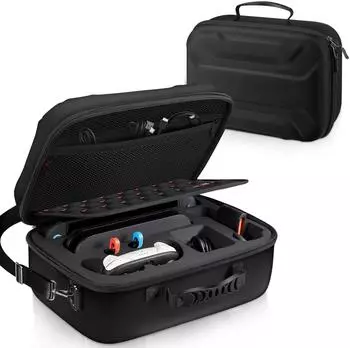 Fintie Nintendo Switch 2 Hartschalen-Reisetasche, 23 Spielkarten- & 2 Micro-SD-Slots, schwarz (EHBS001EU)