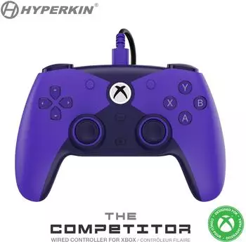 Hyperkin The Competitor Kabelgebundener Controller für Xbox & PC, Hall-Effect-Joysticks, lila (M01638-PU)