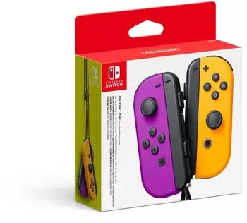 Nintendo Switch Joy-Con 2er-Set neon-lila/neon-orange (wechselbare Batterie)