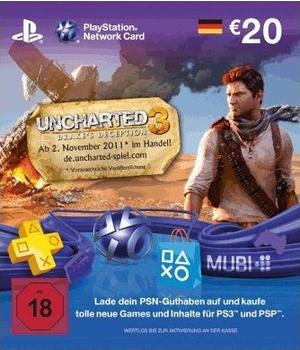 Sony PlayStation Network Card 20 € Uncharted 3 (DE)