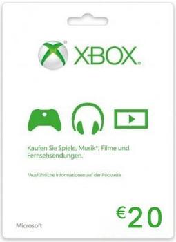 Microsoft Xbox Live Guthaben 20 Euro