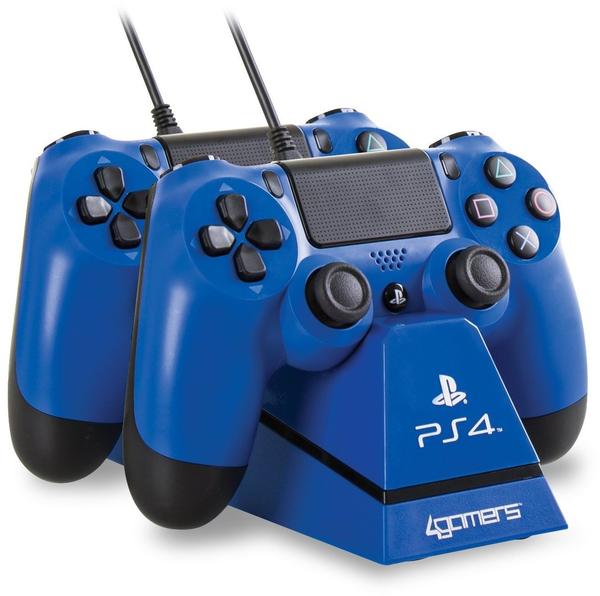 4Gamers PS4 Twin Play 'n' Charge Kabel mit Desktop Stand