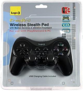 Logic 3 PS909 PS3 FreeBird Stealth Wireless Gamepad mit Vibration & Motion Sensor