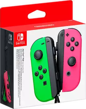 Nintendo Switch Joy-Con 2er-Set neon-grün/neon-pink – Farbenfrohes Design und ergonomische Form