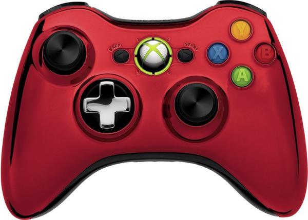 Microsoft Xbox 360 Wireless Controller (chrome rot)