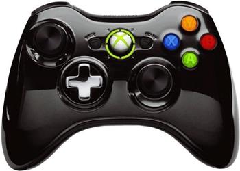 Microsoft Xbox 360 Wireless Controller (chrome schwarz)
