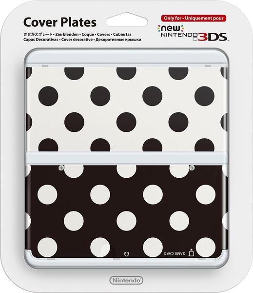 Nintendo New 3DS Zierblenden Punkte schwarz-weiß