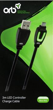 ORB Xbox One 3m LED Controller Ladekabel
