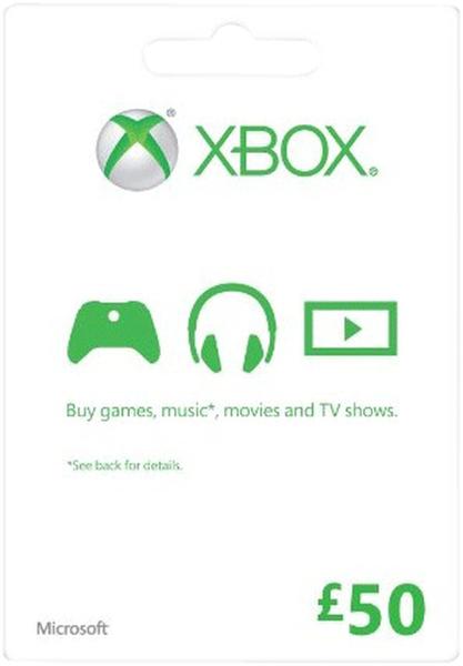 Microsoft Xbox Live Gift Card GBP50