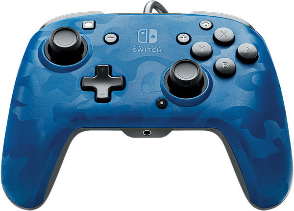 Performance Designed Products PDP Nintendo Switch Faceoff Deluxe+ Audio Wired Controller (Blue Camo)