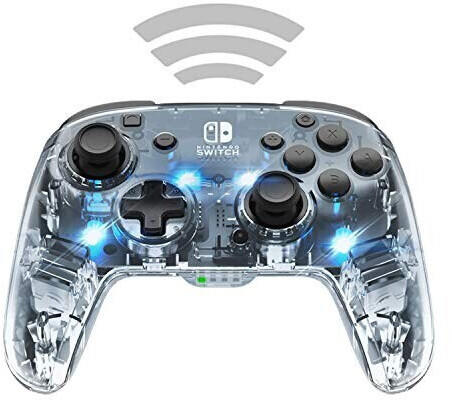 PDP Nintendo Switch FaceOff Wireless Deluxe Controller (Afterglow)