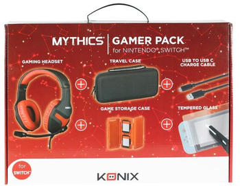 Konix Interactive Konix Pack Accessoires 5 En 1 Konix Nintendo Switch (casque, Sacoche, Boitier, Câble, Verre Trempé)