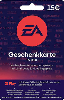 Electronic Arts EA Geschenkkarte 15 Euro