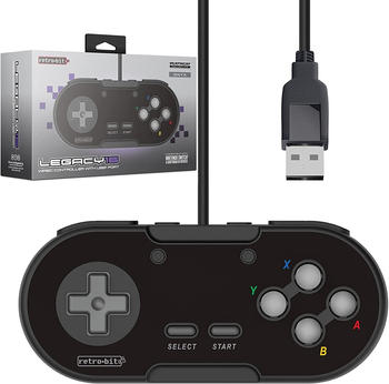 Retro Bit PC/Switch Legacy16 USB Gamepad Onyx