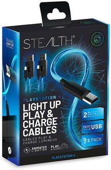 Stealth PS4 Light Up Play & Charge Cables