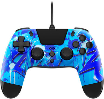 Gioteck VX-4 PS4 Wired Controller Blue Lightning