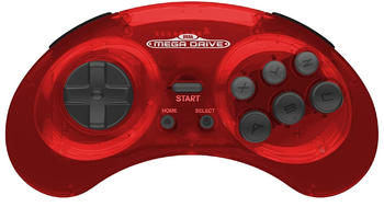 Retro Bit Sega Mega Drive 8-Button Arcade Pad 2.4GHz Wireless Crimson Red