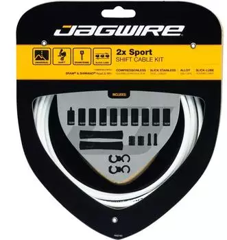 Jagwire 2X Sport Shift Schaltzugset f&uuml;r Shimano/SRAM wei&szlig; 2021 Schaltz&uuml;ge & -h&uuml;llen