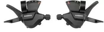 Shimano Altus SL-M315 Rapidfire Plus Schalthebel-Paar 3x7-fach, schwarz (SL-M315)