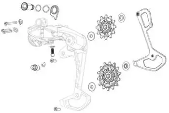 SRAM Ersatzk&auml;fig Schaltwerk schwarz (2139980132)