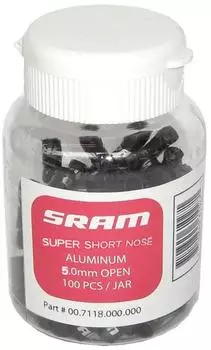 SRAM Schaltzug-Endkappen Super-Short Nose 4mm, schwarz, 100 St&uuml;ck (00.7118.000.000)