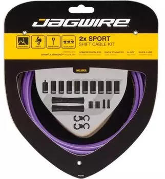 Jagwire Sport Shift Kit 2x, universal, lila