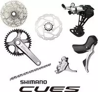 SHIMANO Gruppe CUES Silver Edition 10 Silver - komplette 10-fach Schalt- und ...