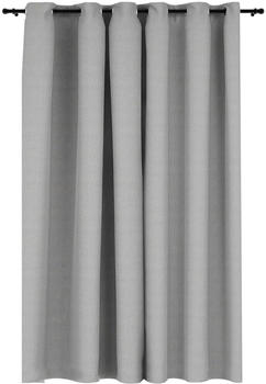 vidaXL Verdunkelungsvorhang mit Ösen Leinenoptik Grau 290x245 cm (321171)